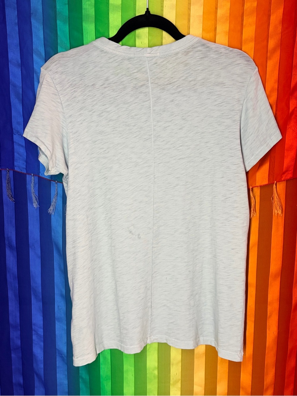 rag & bone light blue slub crewneck tee - 38 - Picture 2 of 9